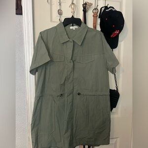 Women's Green Short-Sleeve Jacket